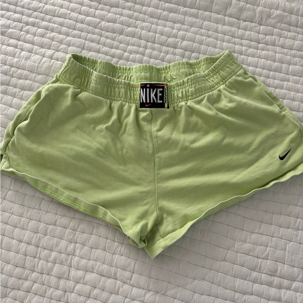 Nike Women's Lime Green Athletic Shorts